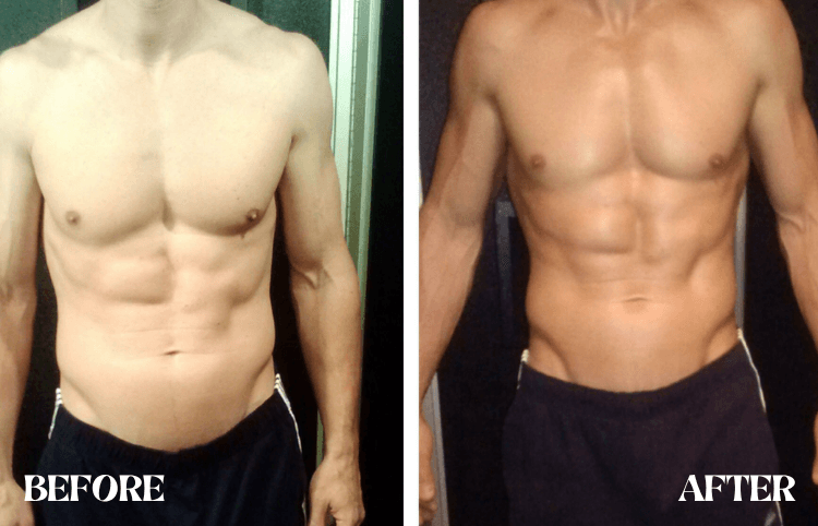 Before and after transformation using Kings Tan Drops